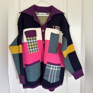 Colorful, Oversized Cardigan